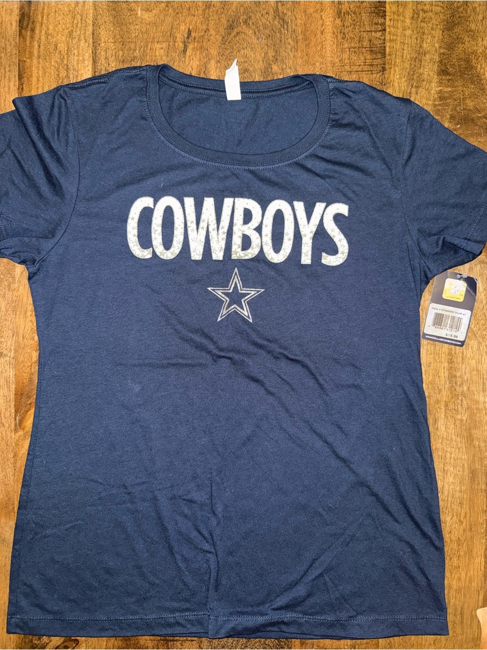 Dallas Cowboys Women's Navy Short Sleeve Tee